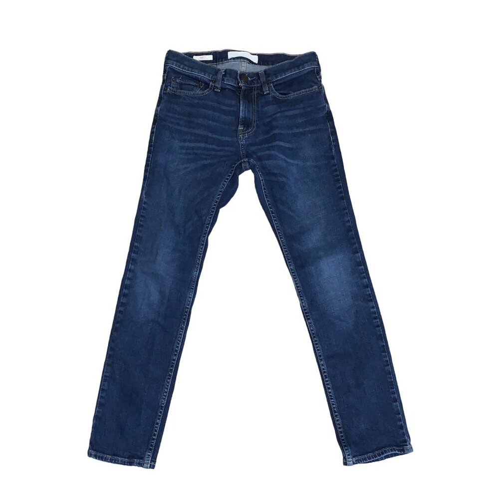 Men's Hollister Skinny Fit Denim Jeans 28/30 Epic Flex Slim Straight Dark Wash